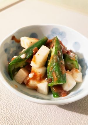 山芋とオクラの梅和え-レシピのメイン写真