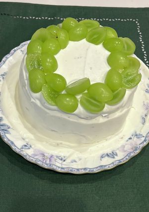 マスカット&白桃　紅茶のケーキ-レシピのメイン写真