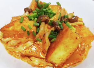 超簡単！厚揚げとしめじのキムチマヨ炒め！-レシピのメイン写真
