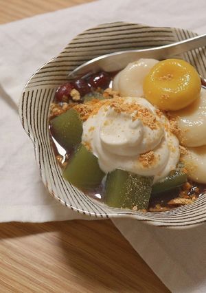 お豆腐で！クリームあんみつ-レシピのメイン写真
