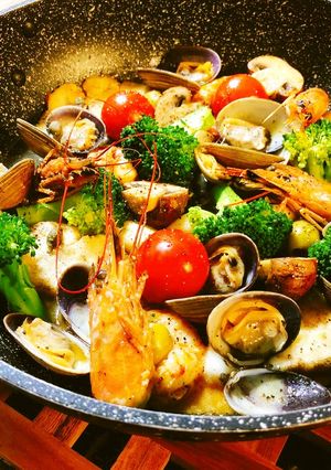 魚介と野菜のアクアパッツァ-レシピのメイン写真