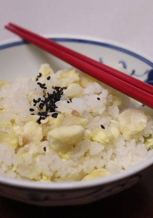 秋の味覚♪簡単♪混ぜるタイプの栗ご飯-レシピのメイン写真