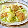 鶏もも肉とキャベツのにんにくいため