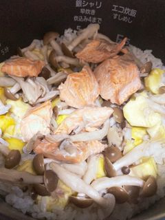 栗と鮭としめじの炊き込みご飯-レシピのメイン写真