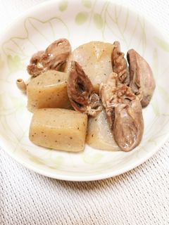 鷄心臓とこんにゃくの煮物-レシピのメイン写真