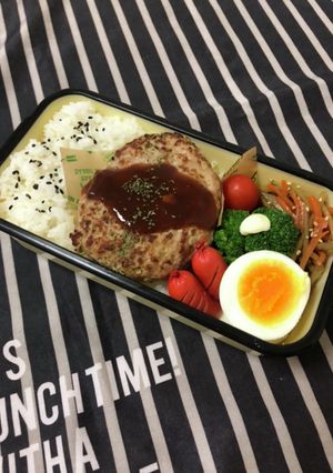 男子高校生弁当9/22ハンバーグ弁当-レシピのメイン写真