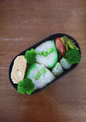 JK☆枝豆入りだしむすび弁当♪-レシピのメイン写真
