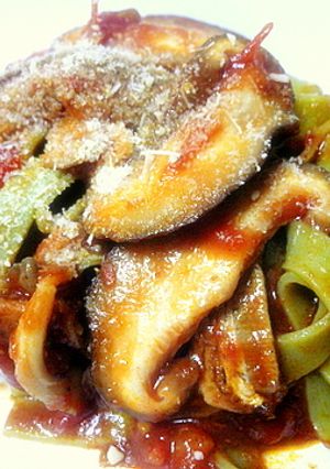 ポルチーニ・舞茸・椎茸トマトソースパスタ-レシピのメイン写真