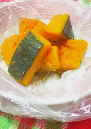 パッククッキング★かぼちゃの煮物-レシピのメイン写真