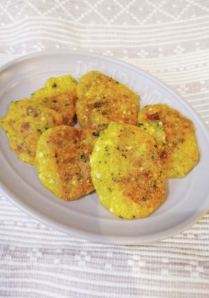 離乳食☆かぼちゃとブロッコリーのおやき-レシピのメイン写真