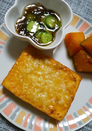 厚揚げステーキ⭐️カレーマヨチーVer.-レシピのメイン写真