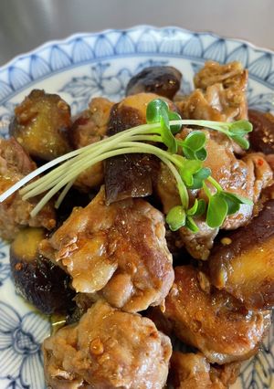 豚こまでゴロンとお肉の中華ナス炒め-レシピのメイン写真