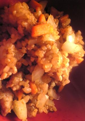 簡単：豚挽肉と人参のカレー炒飯-レシピのメイン写真