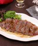 牛肉と玉ねぎのハニーマスタードステーキ