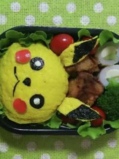 ピカチュウオムライス弁当-レシピのメイン写真