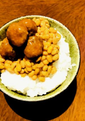 水戸の食卓より♪ミートボール納豆-レシピのメイン写真