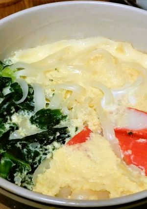 簡単☆レンチン小田巻蒸し（うどん茶碗蒸し-レシピのメイン写真