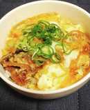 サンマの蒲焼卵とじ丼☆缶詰を使って