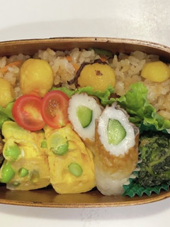 栗ご飯弁当-レシピのメイン写真