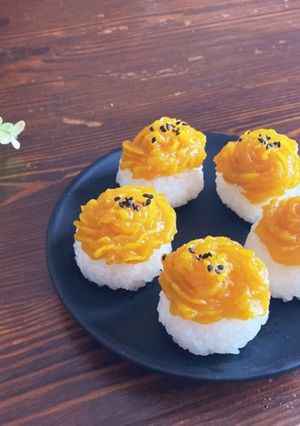 黄色おはぎ⁉冷凍OKかぼちゃ餡-レシピのメイン写真