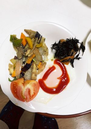 隙間埋めなすと彩野菜和風温野菜サラダ-レシピのメイン写真
