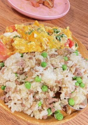 エノキを隅々まで！ひき肉カレーピラフ-レシピのメイン写真