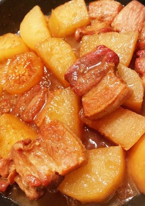 超簡単☆汁っけ少なめ豚と大根の煮物-レシピのメイン写真
