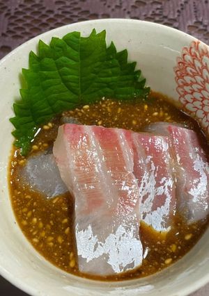 鯛の刺身に！お茶漬けに！簡単ごま漬けダレ-レシピのメイン写真