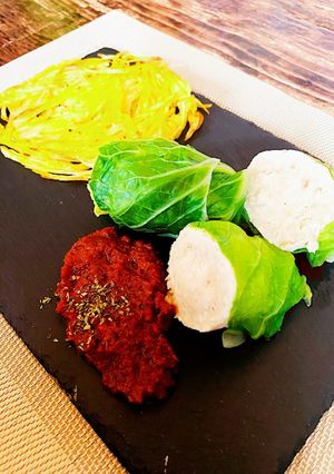 ロール白菜のコンソメ煮　ボロネーゼソース-レシピのメイン写真