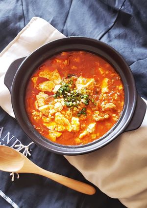 15分完成～豚肉入りスンドゥブチゲ-レシピのメイン写真