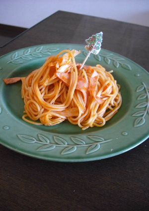 キャベツとハムのナポリタン-レシピのメイン写真