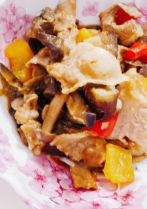 超簡単♡豚バラとナス、パプリカの味噌炒め-レシピのメイン写真