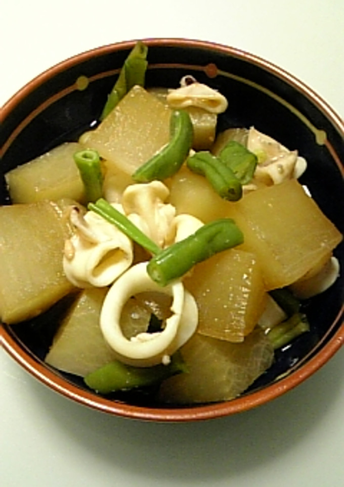 ささっと！ヤリイカと大根の麺つゆ煮物-レシピのメイン写真