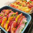 お肉と野菜の重ねオーブン焼き