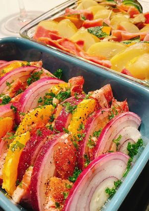 お肉と野菜の重ねオーブン焼き-レシピのメイン写真