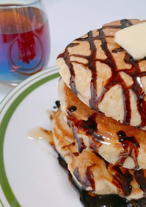 牛乳なしでふっくらパンケーキ-レシピのメイン写真