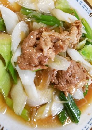 簡単！牛肉とねぎのレンジ蒸し-レシピのメイン写真