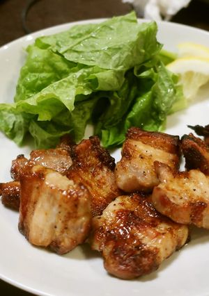 豚バラ厚切りをグリルで焼き肉に-レシピのメイン写真