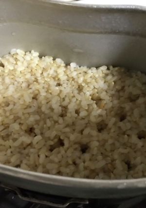 簡単☆飯盒（はんごう）で玄米-レシピのメイン写真