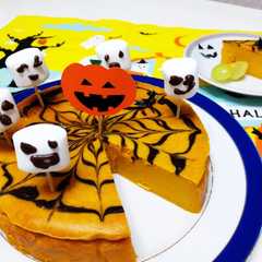 รูปของ ハロウィン♡カボチャのチーズケーキ♬