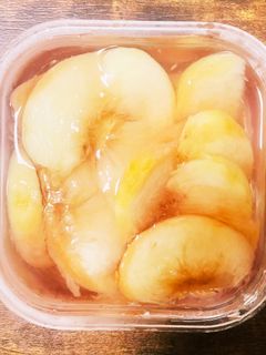 電子レンジで桃のコンポート-レシピのメイン写真