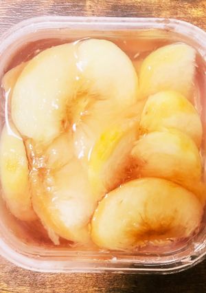 電子レンジで桃のコンポート-レシピのメイン写真