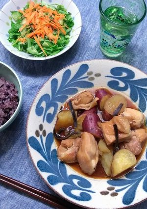 秋味◎さつまいもと鶏モモ肉の甘辛煮-レシピのメイン写真