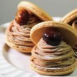 100均の甘栗でモンブランマカロンケーキ