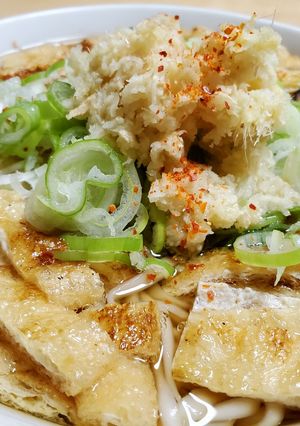 大好き！麺つゆショウガで大盛りかけうどん-レシピのメイン写真