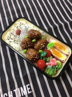 男子高校生弁当9/24肉団子弁当-レシピのメイン写真