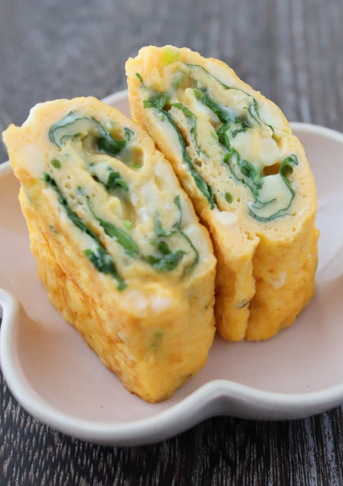 三つ葉とチーズのだし巻き卵-レシピのメイン写真