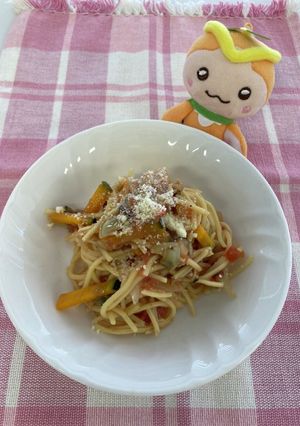 湯煎でつくる！あさりのトマトスパゲッティ-レシピのメイン写真