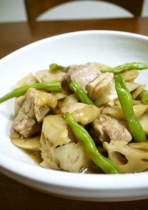 鶏肉とれんこんの煮物♪-レシピのメイン写真