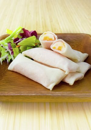 レンジで簡単チーかまとハムのミニブリトー-レシピのメイン写真